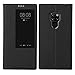 Produktbild DDJ Mate 20X Hülle,Premium PU Leder Tasche Flip klappbares Handyhülle Case Standfunktion Auto Wake & Sleep Holder View Sichtfenster Schutzhülle für Huawei Mate 20X (Mate 20X, Schwarz)