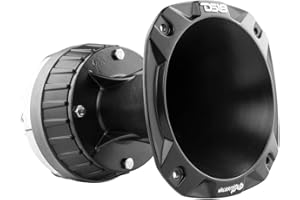 DS18 PRO-DKH1X Pilote de compression en titane à visser de 5,1 cm avec entretoise et kit de klaxon en aluminium – 640 W, 8 ohms