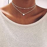 ✿ Bitte beachten Sie: Die zierliche Halskette kann aufgrund des mehrlagigen Designs leicht zu verheddern und wir empfehlen, sie aus dem Verschluss zu nehmen, was besser wäre.