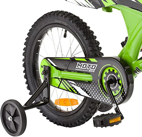 Kinderfahrrad Kawasaki Kids Bike Moto 16 Zoll mit Rücktrittbremse Farbe: Grün oder Blau - 4
