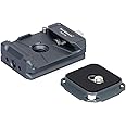 Koolehaoda Camera Quick Release Plate Kit with Square QR Mount Plate, Quick Release Plate Rapid Connect Adapter Fits for Sony Canon Tripod Monopod DSLR Stabilizer Slider (XQ-1)
