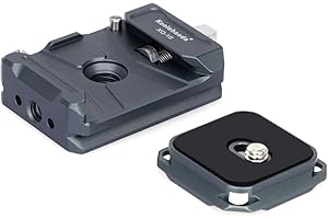 Koolehaoda Zestaw płyt szybkiego uwalniania aparatu z kwadratową płytą montażową QR, adapter szybkiego złącza, pasuje do statywu Sony Canon, monopod DSLR Stabilizator Slider (XQ-1)