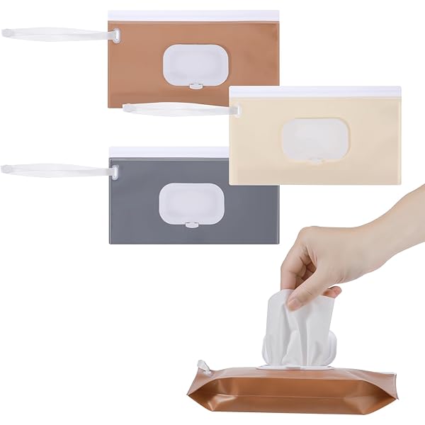 3x Feuchttücher Box Nachfüllbar - Wasserdicht Mit Druckknopf Für Unterwegs