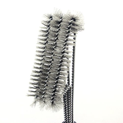 Dailyart 100% Edelstahl BBQ Grillbürste—Professionelle Werkzeug Küche Freien Grillbürste, Reiniger Werkzeug,Silikonpinsel, Perfekt für gewerblichen Einsatz, Outdoor und Camping.(3 PCS) - 3