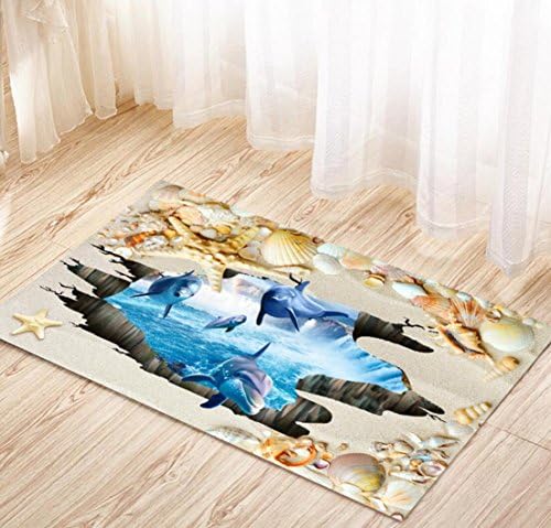 Flannel Bathroom Waterproof Mats 3D Animals Printed , 1 , 60*90cm