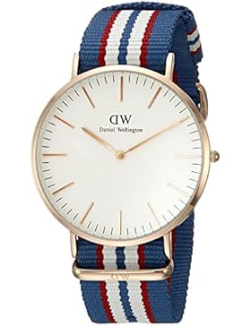 Daniel Wellington Herren-Armbanduhr XL Belfast CLASSY MAN ROSEGOLD Analog Quarz Nylon 0113DW