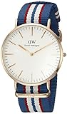 Daniel Wellington Herren-Armbanduhr XL Belfast CLASSY MAN ROSEGOLD Analog Quarz Nylon 0113DW