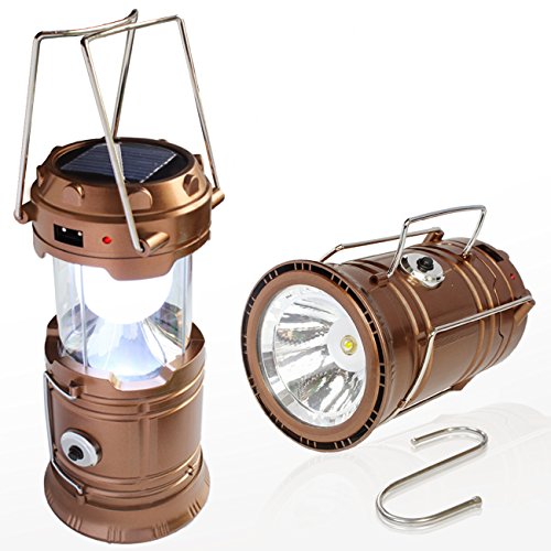 Aktualisiert Camping Licht, Solar Wiederaufladbare LED Camping Laterne und Taschenlampe in der Unterseite mit "S" Haken zum Wandern, Camping, Angeln, Hurricanes, Outages ¡