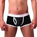 Produktbild Boxershorts, LMMVP Herren Sexy Unterwäsche Baumwolle Männer Unterhose Baumwolle Sportwäsche (XL, Schwarz)