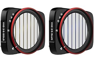 Freewell Variable ND (VND) 2-5 Blue & Gold Streak Anamorphic Effect Filter Kit Kompatibel Mit Air 2S Drohne