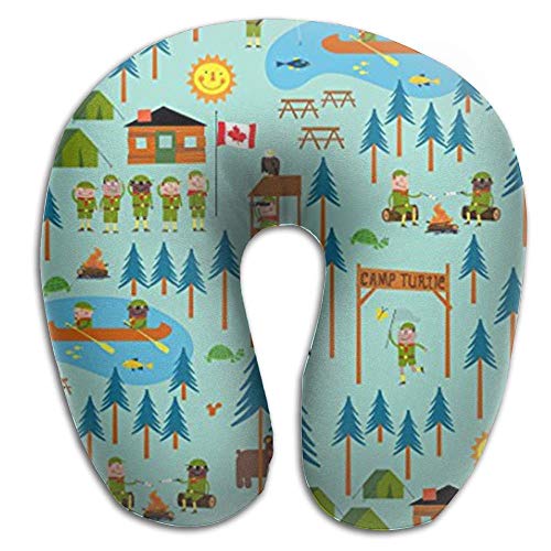 EighthStore Oreiller en U Boy Scouts Camp Turtle Travel Pillow Neck Pillow Airplane Pillow Travel Neck Pillow-Supports The Head Neck and Chin U-Shaped Pillow.