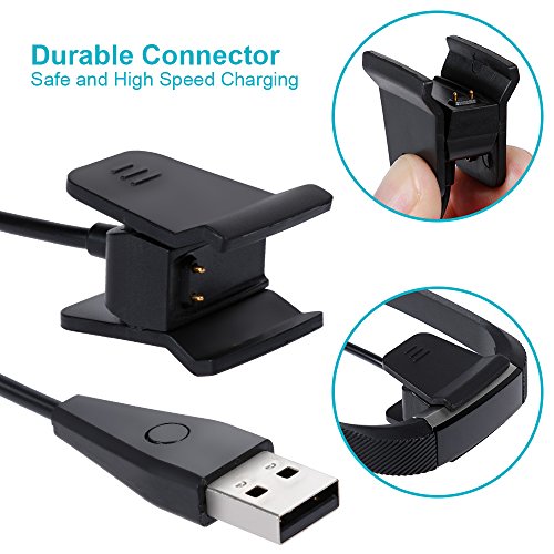 Rovtop Fitbit Alta HR Fil de Charge C  ble de Charge Deux Chargeur Remplacement USB S appliquer    un Suiveur de Musculation de Fitbit Alta HR   Seulement Compatible Avec Fitbit Alta HR 