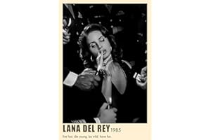 ZOIS Poster vintage Lana Del Rey pour chambre à coucher, esthétique, sur toile, décoration de 30 x 45 cm, Sans cadre, 12x18inch(30x45cm)
