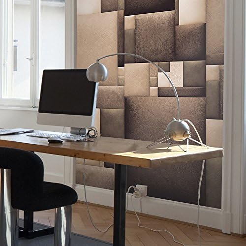murando - Puro realistic murals wallpapers 0.5x10 m - Fleece wallpaper - No pattern repeated - Decorative panel - Photo on a wall XXL - leather rampart beige red black f-A-0184-j-d