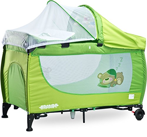 Preisvergleich Produktbild Caretero Grande Kinderbett Reisebett Kinderreisebett Babyreisebett, Green