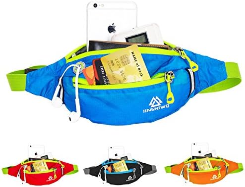 HONGXING Waist Bag Pack Waterproof Travel Slim Bum Bag for Women &amp; Men Running Belt for Traveling Cycling Hiking Camping Blue