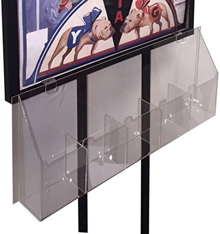 5 Pocket Clear Acrylic 4 x 9 Inch Tri-Fold Brochur, Literature and Pamphlet Holder for Metal Sign Stands, Bulletin Holders and Poster Stands by Metropolitan Display