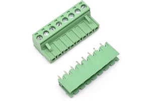 Oiyagai 10 Set Blocco terminale a vite PCB maschio femmina a 8 pin passo 5.08mm