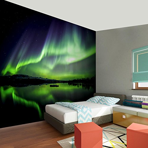 Fototapete Polarlicht 396 x 280 cm – Vliestapete – Wandtapete – Vlies Phototapete – Wand – Wandbilder XXL – !!! 100% MADE IN GERMANY !!! Runa Tapete 9032012c - 5