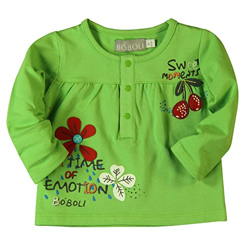 BÓBOLI Baby-Boys Camiseta Punto Elástico Shirt, green, size 3 months