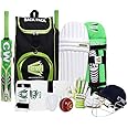 CW Bullet Left Hand Cricket Set Club Level Tournament Quality Match Ready Cricket Set Full Size Adult Men Senior Cricket Set With Kashmir Willow Bat Cricket Kit Pack Complete Set Full Size