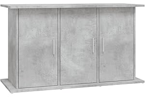 vidaXL Engineered Wood Aquarium Stand - Concrete Grey, Stable Fish Tank Support with Ample Storage, 101x41x58 cm, Home Decor Accent
