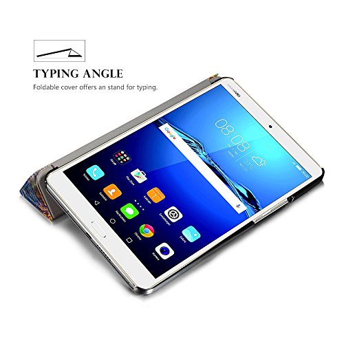 Huawei MediaPad M3 8.4 Hülle – Ultra Dünn und Leicht PU Leder Schutzhülle mit Standfunktion und Auto Aufwachen / Schlaf Funktion für Huawei MediaPad M3 8,4 Zoll Tablet (2016), Calypso - 5