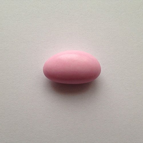 Taufmandeln 500 g hellblau, rosa oder weiß (für mind 32 Gäste, 0,17 EUR/G) - Gastgeschenke Taufe Bonboniere Kommunion Mitgebsel Konfirmation Give Away Babyparty - Mandeln Taufe Taufbonbons Zuckermandeln, Farbe:rosa glänzend