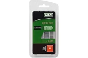 SALKI | Agrafes n°80 | Pack de 1000 Unités | Agrafes pour Câbles n°80 | 10mm de Longueur