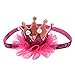 Merroyal Princess Baby Girls Crown Tiara Headband Hairband Hair Accessories (Rose)