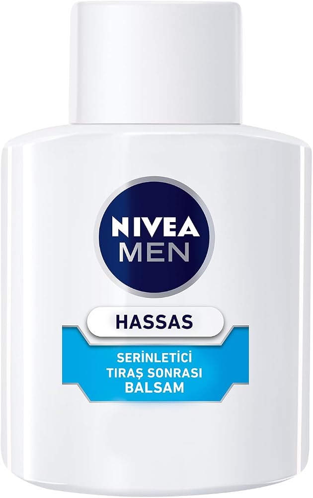 NIVEA Men Hassas Serinletici Tıraş Sonrası Balsam 100 ml, Hassas Ciltler, Alkolsüz Formül, Hızlı Emilir