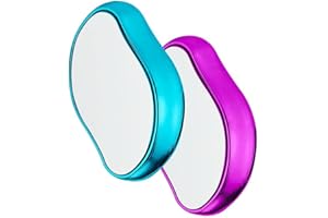 UQMIQURA 2 Stück Nano Haarentferner Stein, Kristall Haarradierer zur Haarentfernung, Crystal Haarentfernungsgerät für Damen und Herren, Schmerzfreie Lösung für Rücken, Arme und Beine (Blau und Rosa)