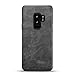 Produktbild BONROY Lederklapphülle für Samsung Galaxy S9 Plus Hülle Tasche handgefertigt geschwungene Kanten mit Aufsteller und Kartenfach TPU Cover Schutzhülle-(XG-Prägung-grau)