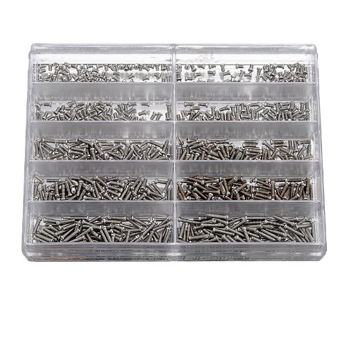 1000 tlg. Schrauben für Uhren Schraube Uhrmacherbedarf Uhrmacherwerkzeug - 2