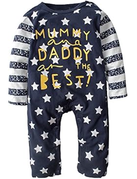 BIG ELEPHANT Baby Jungen'1 Stück Langarm Spielanzug Kleidung Pajama Marine J04