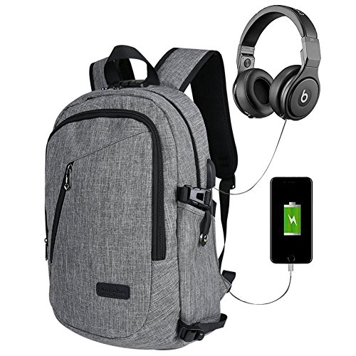 15 6  Business 35L Laptop  Taschen Backpack with USB Charging  Headphone cable Anti-Theft Port  Nummernschloss Waterproof backpack Laptop Rucks  cke L