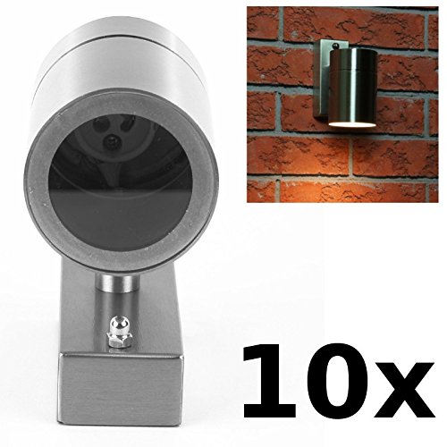 Preisvergleich Produktbild 10er Set Gartenlampe Wandleuchte Arezzo 2605.009 GU10