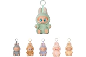 LEGQYJK La-bubu Keychains, La-bubu Peluche Portachiavi, Biglietto da Appendere La-bubu, La-bubu Plush Toys, La-bubu Figuredoll Giocattoli per Bambini Regaloes Compleanno (C)