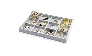 PuTwo Bo&icirc;te &agrave; Bijoux Pr&eacute;sentoir &agrave; Bijoux Coffret &agrave; Bijoux en Velours