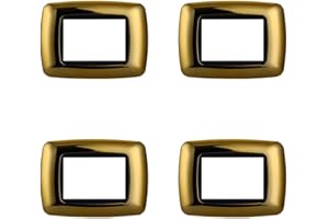 IXTRIMA 4 Pezzi, Placca compatibile Con Bticino Living, Placche Plastica Bombata 3/4/7 posti, per supporti blu - kit 4 pz