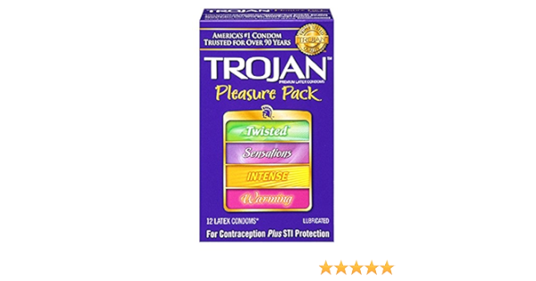 Trojan Pleasure Pack Geschmiert Kondome Einer Vielzahl Von Trojaner Die Meisten Stimulierende Kondome Amazon De Drogerie Korperpflege