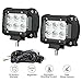 Produktbild LED Pods Light Bar, EBTOOLS 2PCS 4''18W Flut Off road Light mit 15A Sicherung 40A Relais Kabelbaum für LKW, Geländewagen, LKW, Auto, ATV, SUV, Jeep
