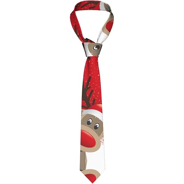 Cravate En Polyester Imprimé élan Cartoon - 145 Cm - Pour Homme, Style Décontracté Ou Formel
