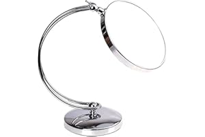 HIMRY Lustro nóżkowe o powiększeniu 5 x 8 cali w kształcie litery C 360° obrotowe lusterko kosmetyczne. Lustro powiększające łazienkowe Lustro lustro, boki: Normalne + powiększenie: X 5, KXD3110-5 x