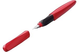 Pelikan 814805 - Penna stilografica Twist con pennino M, 2 cartucce, 1 pezzo, blister