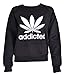 Womens Ladies Addicted Slogan Long Sleeve Sweatshirt Top