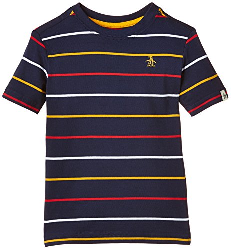Original Penguin Baby-Boys Northern Lights Striped T-Shirt, Dress Blue, 4-5Y