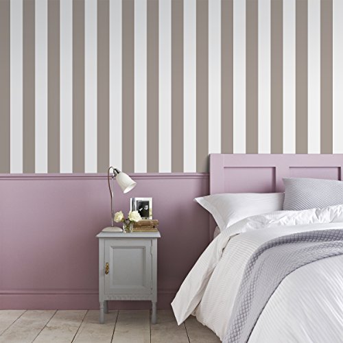 Graham & Brown – Vliestapete Streifen – Grau/Weiß – 1005×53 cm - 4