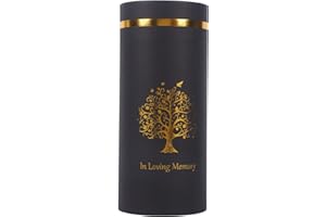 YOUDEAR MEMORIALS Tree of Life Eco Streuurne – biologisch abbaubares Streurohr für Asche – Urne für erwachsene Asche