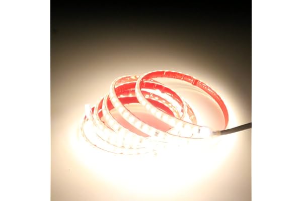 pcning 2M Bande LED Adhesive 220V avec Interrupteur Blanc 4000K, Bandeau LED Recoupable Exterieur IP67 Etanche 2 Metres 220 Volt 2835 120 LED/M Lumiere (Blanc, 2)